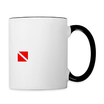 Plongée - Saint-Kitts-et-Nevis - Plongeur - Taucher - Mug contrasté - blanc/noir - Droite