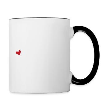 Habibti in Arabic - my love - Contrasting Mug - white/black - Right