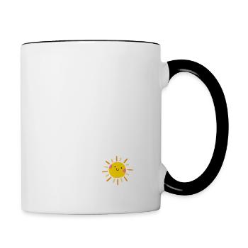 Bon vivant de père en fils - cadeau papa - Mug contrasté - blanc/noir - Droite