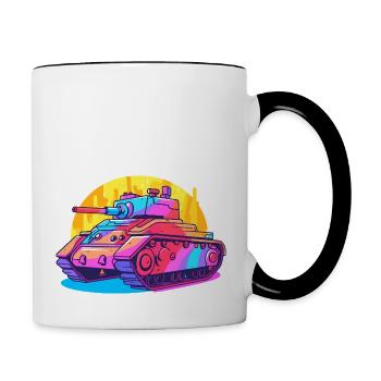 Colorful Tank - Art Tank - Contrasting Mug - white/black - Right