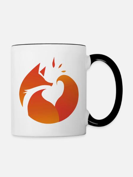 Fox Fox - Tasse zweifarbig - Weiß/Schwarz