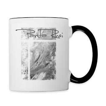 Keep Calm and Panta Rhei - Tasse zweifarbig - Weiß/Schwarz - Rechts