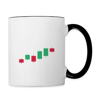 stock exchange - Contrasting Mug - white/black - Right