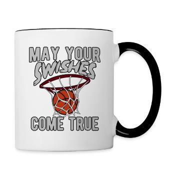 Basketteur - Mug contrasté - blanc/noir - Droite