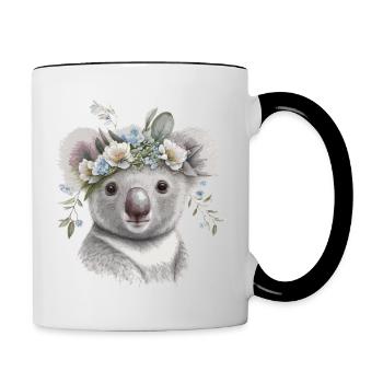 Cute Koala - Contrasting Mug - white/black - Right