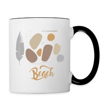 Beach - Tasse zweifarbig - Weiß/Schwarz - Rechts