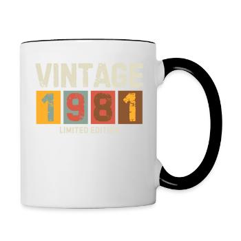 Vintage 1981 Limited Edition Classic original colo - Contrasting Mug - white/black - Right