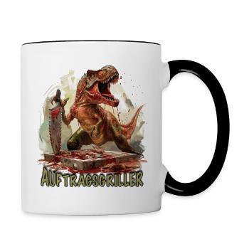 BBQ Contract Griller Slaughterhouse T Rex - Contrasting Mug - white/black - Right