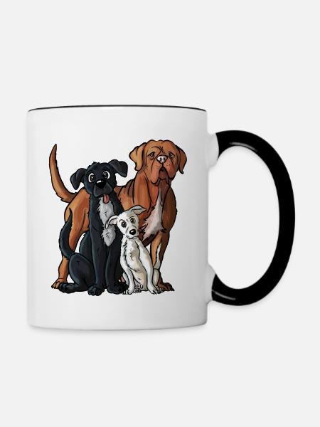Dogs - Tasse zweifarbig - Weiß/Schwarz