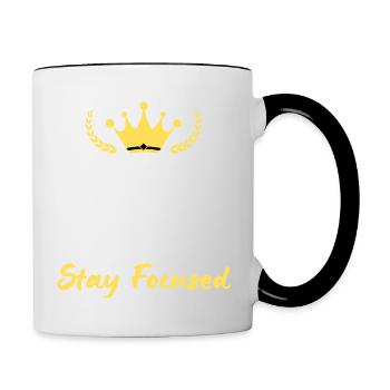 Keep Calm and Stay Focused - Mug contrasté - blanc/noir - Droite