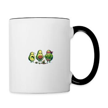 No Pain No Guac - Tasse zweifarbig - Weiß/Schwarz - Rechts