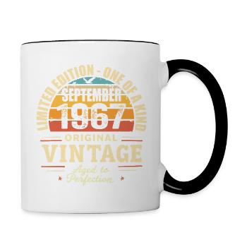 September 1967 Gift 1967 Vintage September 1967 - Contrasting Mug - white/black - Right