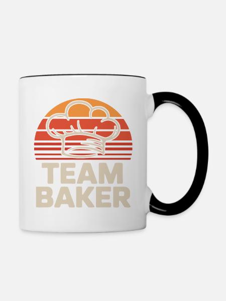 Team Baker Retro - Tasse zweifarbig - Weiß/Schwarz