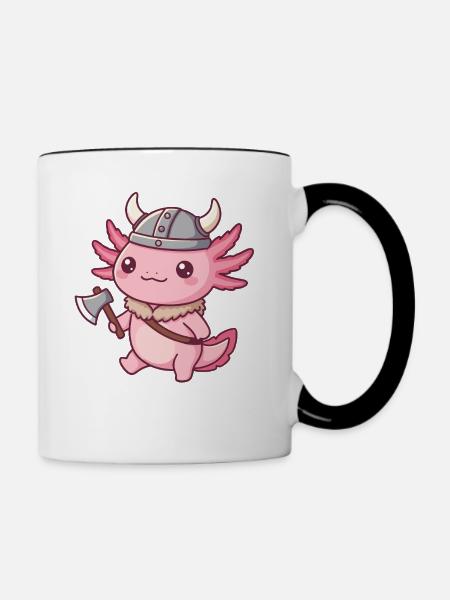 Kleiner Wikinger-Drache - Tasse zweifarbig - Weiß/Schwarz
