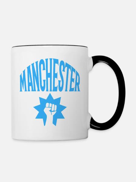Manchester - Tasse zweifarbig - Weiß/Schwarz