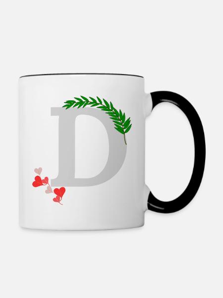D - Tasse zweifarbig - Weiß/Schwarz