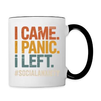 Problème introverti, drôle de freak social - Mug contrasté - blanc/noir - Droite