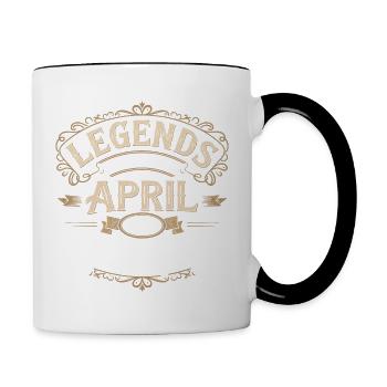 April 1972 Geburtstagsgeschenk Großartig seit April - Tasse zweifarbig - Weiß/Schwarz - Rechts