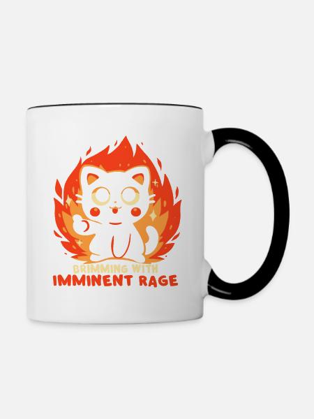 Voller unmittelbarer Wut - Tasse zweifarbig - Weiß/Schwarz