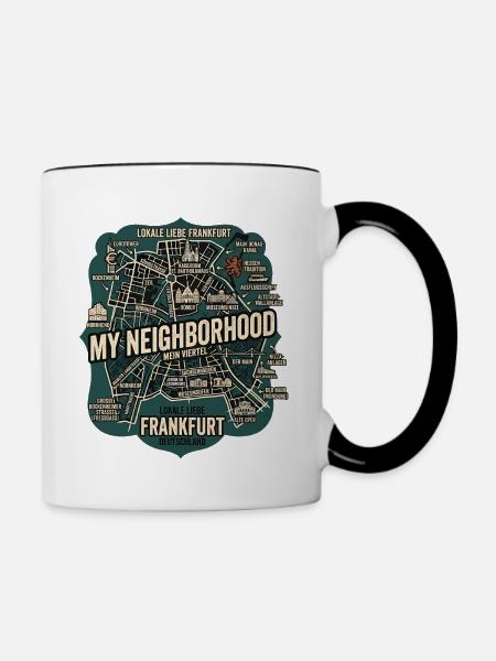 Frankfurt Liebe - Tasse zweifarbig - Weiß/Schwarz