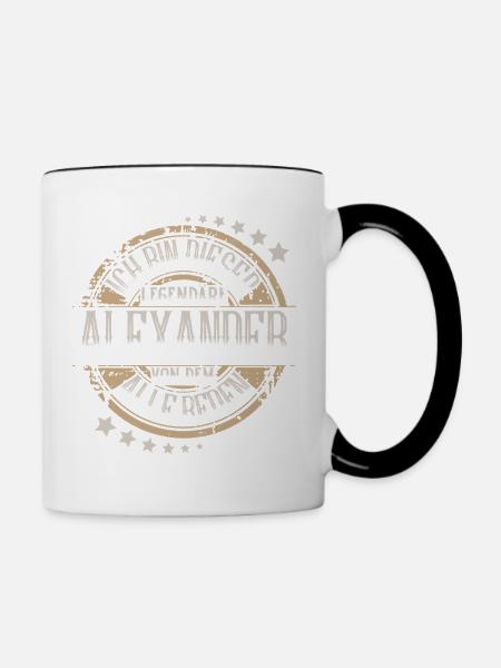 Alexander - Tasse zweifarbig - Weiß/Schwarz