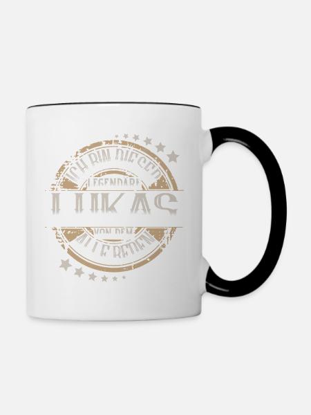 Lukas - Tasse zweifarbig - Weiß/Schwarz