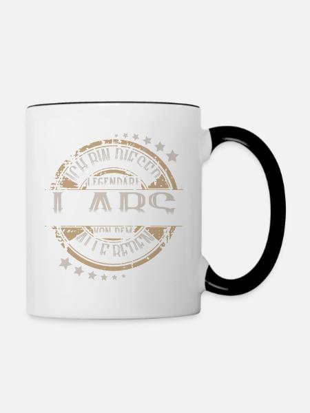 Lars - Tasse zweifarbig - Weiß/Schwarz