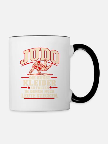 judo - Tasse zweifarbig - Weiß/Schwarz