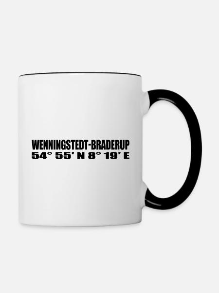 Wenningstedt-Braderup Kombination - Tasse zweifarbig - Weiß/Schwarz
