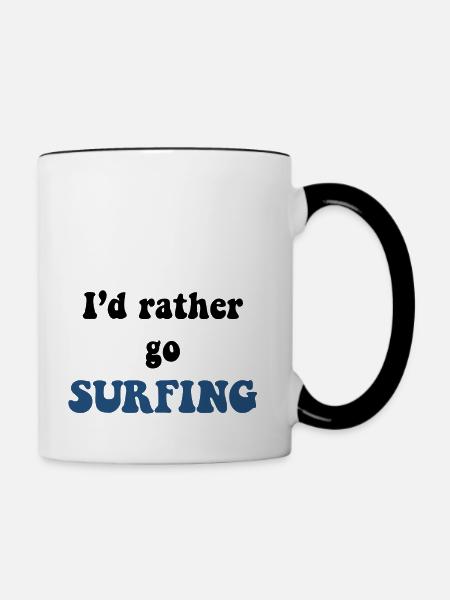 SURFEN - Tasse zweifarbig - Weiß/Schwarz