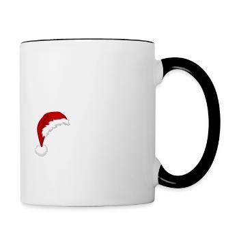 merry chritsmas - Mug contrasté - blanc/noir - Droite