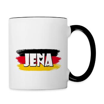Drapeau d’Iéna, Allemagne - Mug contrasté - blanc/noir - Droite