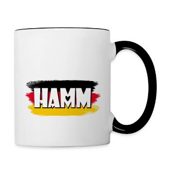 Flag of Hamm Germany - Contrasting Mug - white/black - Right