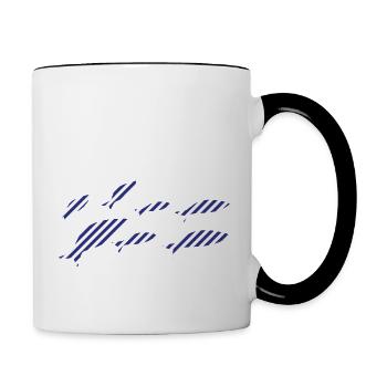 Sardine fish marinière - Contrasting Mug - white/black - Right