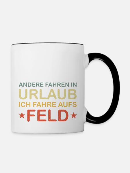 Bauer vintge retro - Tasse zweifarbig - Weiß/Schwarz