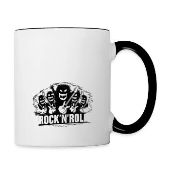 Rock and Roll | Music Lover | Monsters of Rock | - Contrasting Mug - white/black - Right