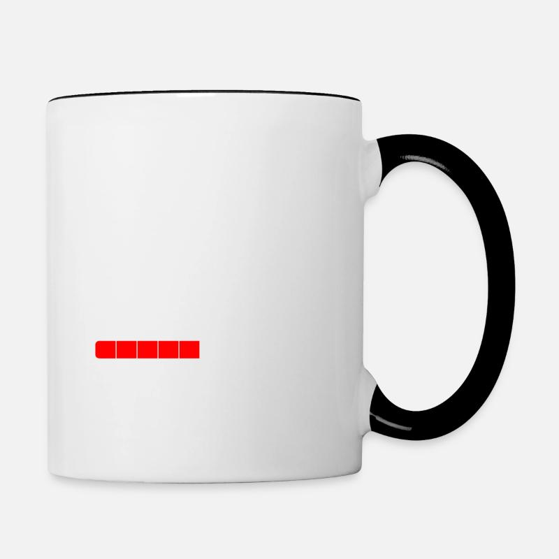 Morgenmuffel Loading - Tasse zweifarbig - Weiß/Schwarz