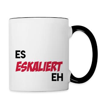 ES ESCALIZED EH cadeau de dire drôle - Mug contrasté - blanc/noir - Droite