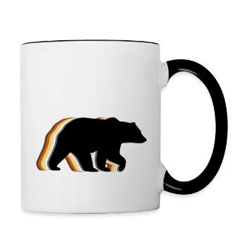 Gay Bear Shirt, Gay Bear Pride, Gay Bear Men, Gay - Tasse zweifarbig - Weiß/Schwarz - Rechts