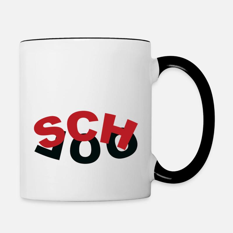 École - Mug contrasté - blanc/noir