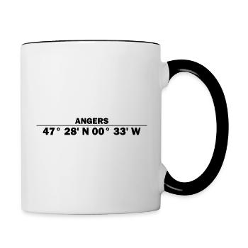 Angers coordinates - Contrasting Mug - white/black - Right