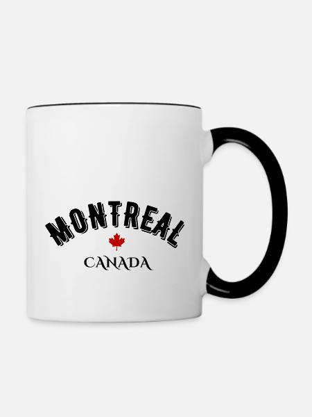 Montreal, Kanada - Tasse zweifarbig - Weiß/Schwarz