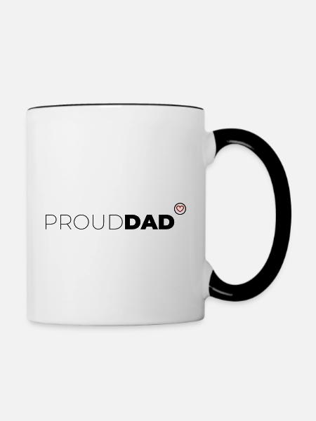 Proud DAD - Tasse zweifarbig - Weiß/Schwarz