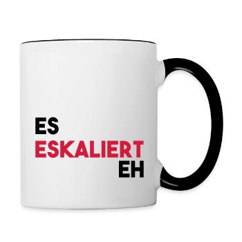 ES ESCALENTS EH cadeau - Mug contrasté - blanc/noir - Droite