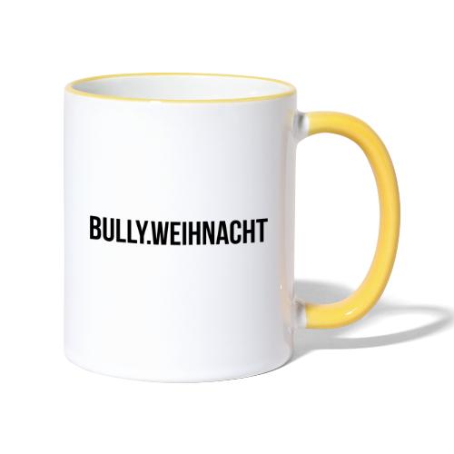 Französische Bulldogge Weihnachten - Geschenk - Tasse zweifarbig