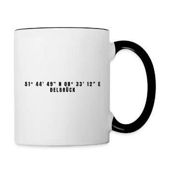 Delbrück North Rhine-Westphalia Coordinates - Contrasting Mug - white/black - Right