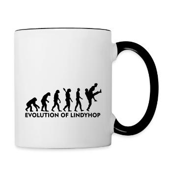 2024 Evolution du Lindy Hop . Jump4Joy. Un - Mug contrasté - blanc/noir - Droite