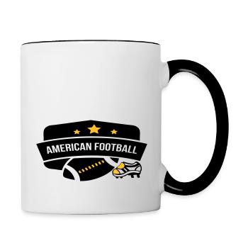 American football - Contrasting Mug - white/black - Right