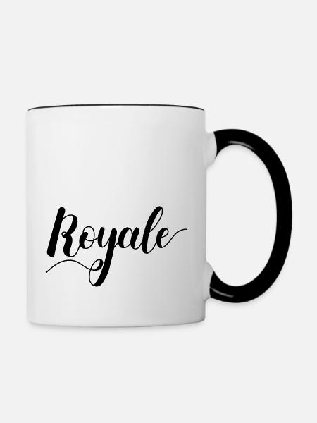 königlich - Tasse zweifarbig - Weiß/Schwarz
