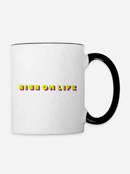 High on life - Tasse zweifarbig - Weiß/Schwarz